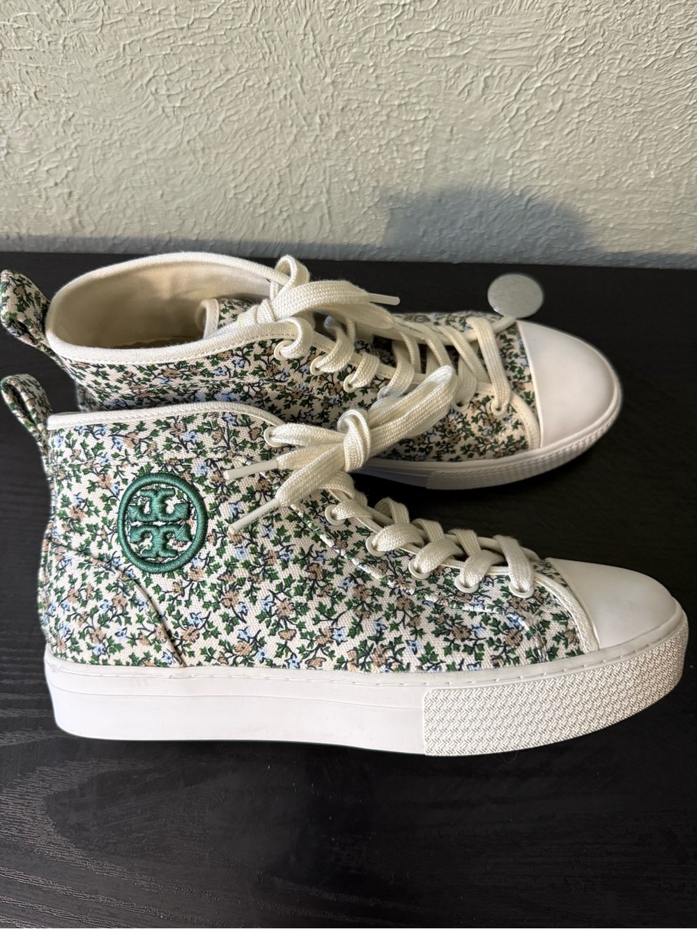 Tory Burch Floral High-Top Sneaker